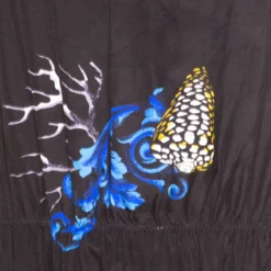 Versace Collection Black Shell Printed Silk Tasseled Edge Beach Kimono M For Women -Versace Official Website luxury women versace used clothes p176726 1550670865 005