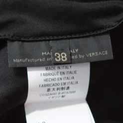 Versace Black Stretch Knit Tulip Wrap Skirt S For Women -Versace Official Website luxury women versace used clothes p176759 002