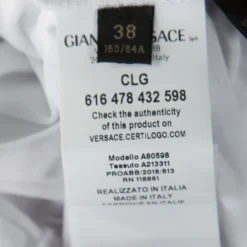 Versace White Crystal Embellished Medusa Icon Short Sleeve T-Shirt S For Women -Versace Official Website luxury women versace used clothes p176829 002