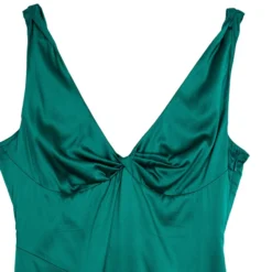 Versace Signature Silk Dress M For Women -Versace Official Website luxury women versace used clothes p18780 004