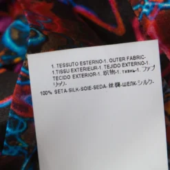 Versace Collection Multicolor Paisley Glow Print Satin Silk Long Sleeve Shirt L For Women -Versace Official Website luxury women versace used clothes p195655 001