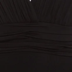 Versace Black Ruched Bodice Long Sleeve Fitted Cocktail Dress S For Women -Versace Official Website luxury women versace used clothes p196488 1557644397 002