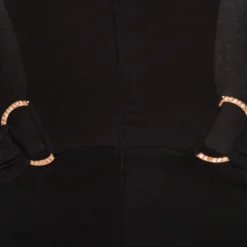 Versace Black Ruched Bodice Long Sleeve Fitted Cocktail Dress S For Women -Versace Official Website luxury women versace used clothes p196488 1557644400 005