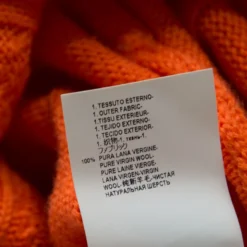 Versace Collection Orange Cable Knit Wool Belted Sweater Dress L For Women -Versace Official Website luxury women versace used clothes p198074 001