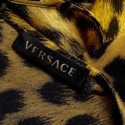 Versace Multicolor Medusa And Leopard Print Silk Boxy Fit Blouse S For Women -Versace Official Website luxury women versace used clothes p198779 001