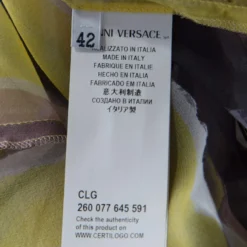 Versace Collection Multicolor Striped Sheer Silk Pearl Button Detail Sleeveless Shirt M For Women -Versace Official Website luxury women versace used clothes p205307 010