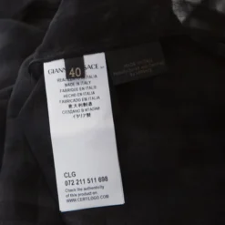 Versace Black Sheer Checkered Cotton Silk Gold Medusa Button Detail Shirt S For Women -Versace Official Website luxury women versace used clothes p205986 010