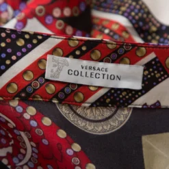 Versace Collection Multicolor Sun And Crystals Motif Printed Silk Kaftan Tunic S For Women -Versace Official Website luxury women versace used clothes p211551 001