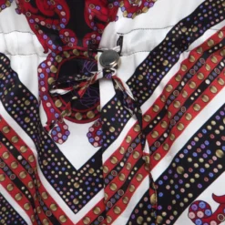 Versace Collection Multicolor Sun And Crystals Motif Printed Silk Kaftan Tunic S For Women -Versace Official Website luxury women versace used clothes p211551 004