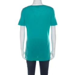 Versace Collection Green Graphic Knit Long Cardigan Set M/L For Women -Versace Official Website luxury women versace used clothes p213000 010