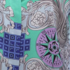 Versace Collection Multicolor Baroque Printed Silk Shirt M For Women -Versace Official Website luxury women versace used clothes p213004 007