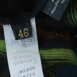 Versace Multicolor Palm Springs Print Sheer Silk Kaftan Top L For Women -Versace Official Website luxury women versace used clothes p215665 001