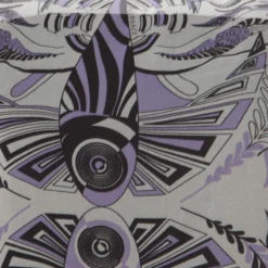 Versace White And Purple Fish Print Sheer Silk Kaftan Tunic Top M For Women -Versace Official Website luxury women versace used clothes p215830 008