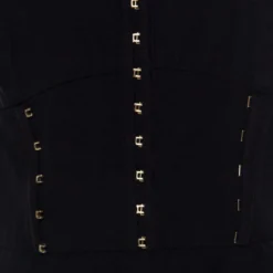 Versace Black Cotton Twill Corset Detail Pencil Dress M For Women -Versace Official Website luxury women versace used clothes p217714 005