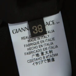 Versace Black Crepe Wool Asymmetric Cut Out Detail Shift Dress S For Women -Versace Official Website luxury women versace used clothes p218141 005