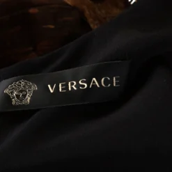 Versace Brown Animal And Baroque Print Velvet Sleeveless Sheath Dress S For Women -Versace Official Website luxury women versace used clothes p218398 004