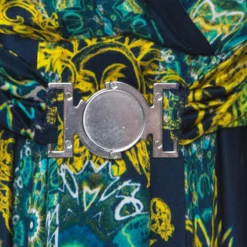 Versace Multicolor Printed Layered Handkerchief Hem Dress S For Women -Versace Official Website luxury women versace used clothes p225077 007