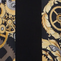 Versace Collection Black Mechanic Print Stretch Paneled Sheath Dress M For Women -Versace Official Website luxury women versace used clothes p237771 005