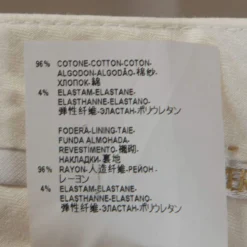 Versace Vintage Off White Cotton Straight Fit Trousers M For Women -Versace Official Website luxury women versace used clothes p246416 007