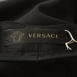 Versace Black Wool Meduda Button Detail Culotte Trousers S For Women 12 Versace Black Wool Meduda Button Detail Culotte Trousers S For Women -Versace Official Website luxury women versace used clothes p251861 005