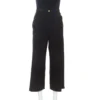 Versace Black Wool Meduda Button Detail Culotte Trousers S For Women