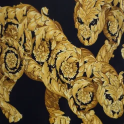 Versace Collection Bicolor Printed Knit V-Neck Top M For Women -Versace Official Website luxury women versace used clothes p257000 006