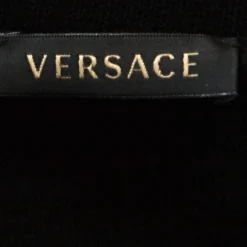 Versace Black Medusa Embellished Wool Sweatshirt M For Women -Versace Official Website luxury women versace used clothes p260514 005