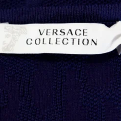Versace Purple Jacquard Knit Sleeveless Top M For Women -Versace Official Website luxury women versace used clothes p263383 005