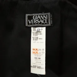 Gianni Versace Couture Black Wool Halter Neck Fitted Dress M For Women -Versace Official Website luxury women versace used clothes p278783 005