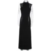 Gianni Versace Couture Black Wool & Silk Lace Trim Panelled Dress M For Women