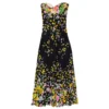 Gianni Versace Couture Vintage Black Floral Print Strapless Dress M For Women