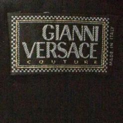 Gianni Versace Couture Vintage Black Floral Print Strapless Dress M For Women -Versace Official Website luxury women versace used clothes p278822 003