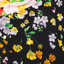 Gianni Versace Couture Vintage Black Floral Print Strapless Dress M For Women -Versace Official Website luxury women versace used clothes p278822 005