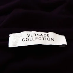 Versace Collection Aubergine Purple Jersey Studded Medusa T-Shirt M For Women -Versace Official Website luxury women versace used clothes p279378 007