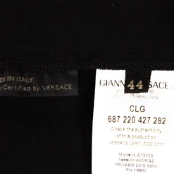 Versace Black Stretch Crepe Mesh Detail Pants M For Women 12 Versace Black Stretch Crepe Mesh Detail Pants M For Women -Versace Official Website luxury women versace used clothes p286012 006