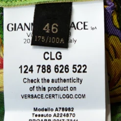 Versace Multicolor Beverly Palm Printed Silk Shirt Dress L For Women -Versace Official Website luxury women versace used clothes p286523 004