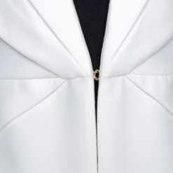Versace Collection Off White Pleat Detail Blazer M For Women -Versace Official Website luxury women versace used clothes p297115 008