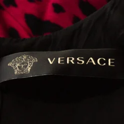 Versace Fuschia Pink Animal & Baroque Print Sheath Dress M For Women -Versace Official Website luxury women versace used clothes p299273 007