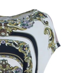 Versace Multiprint Jersey Shift Dress L For Women -Versace Official Website luxury women versace used clothes p3101 004