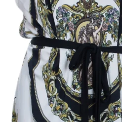 Versace Multiprint Jersey Shift Dress L For Women -Versace Official Website luxury women versace used clothes p3101 006