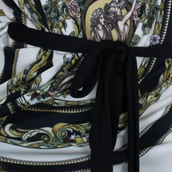 Versace Multiprint Jersey Shift Dress L For Women -Versace Official Website luxury women versace used clothes p3101 007