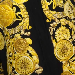 Versace Black Medusa Gold Chain Print Silk Shirt S For Women -Versace Official Website luxury women versace used clothes p316886 002