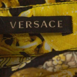 Versace Black Medusa Gold Chain Print Silk Shirt S For Women -Versace Official Website luxury women versace used clothes p316886 004
