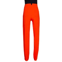 Versace Orange Crepe Medusa Button Detail Trousers L For Women -Versace Official Website luxury women versace used clothes p317668 007