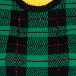 Versace Green Wool Tartan Pattern Sleeveless Sweater Vest S For Women -Versace Official Website luxury women versace used clothes p321940 001