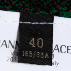 Versace Green Wool Tartan Pattern Sleeveless Sweater Vest S For Women -Versace Official Website luxury women versace used clothes p321940 005