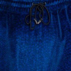 Versace Blue Velvet Medusa Embroidered Sweatpants XS For Women -Versace Official Website luxury women versace used clothes p322188 008