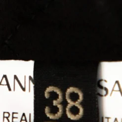 Versace Black Plaid Wool & Silk Mink Fur Trim Long Coat S For Women -Versace Official Website luxury women versace used clothes p327063 006