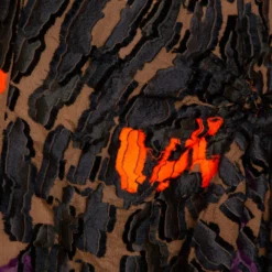 Versace Brown Camouflage Fil Coupé One-Shoulder Dress S For Women -Versace Official Website luxury women versace used clothes p327186 001