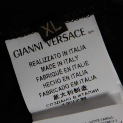 Versace Black Jersey Medusa Icon Studded T-Shirt XL For Women -Versace Official Website luxury women versace used clothes p336208 005